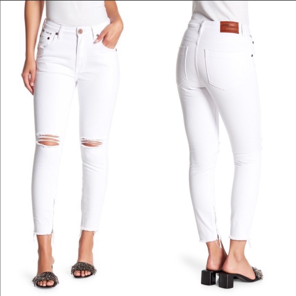 ONE TEASPOON FREE LOVE DISTRESSED SKINNY JEANS!!